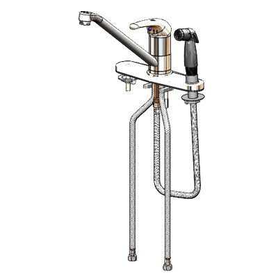 T&S Brass B-2730-3H Faucet Single Lever