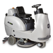 Onyx RX34 ride-on floor scrubber, right front view