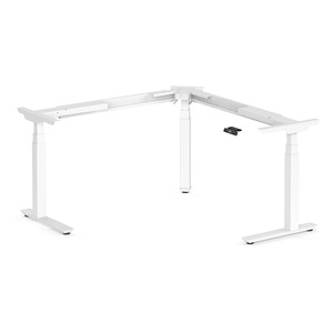 PLTECAB6078E3S3MLWF DELUXE ELECTRIC HEIGHT ADJUSTABLE CORNER TABLE BASE - WHITE