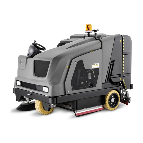New Karcher B 300 R I Lpg sweeper-scrubber, with right sweep brush, working lights, warning beacon, tall overhead guard