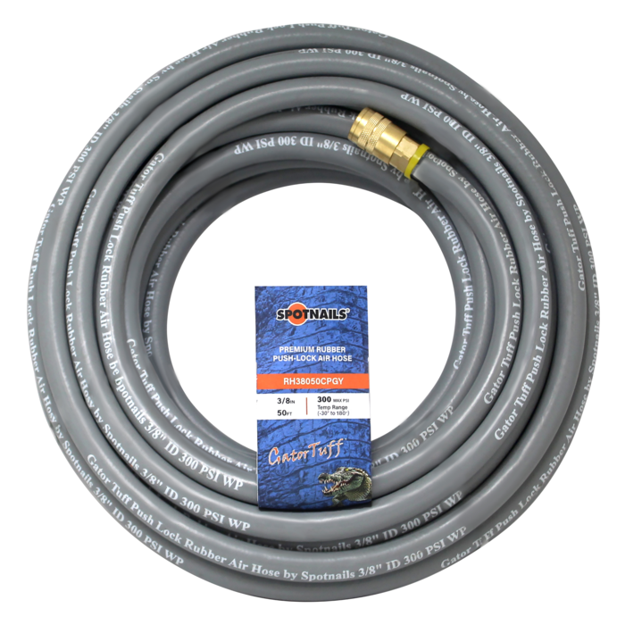  3/8"x50' Gray Rubber Hose (RH38050CPGY)